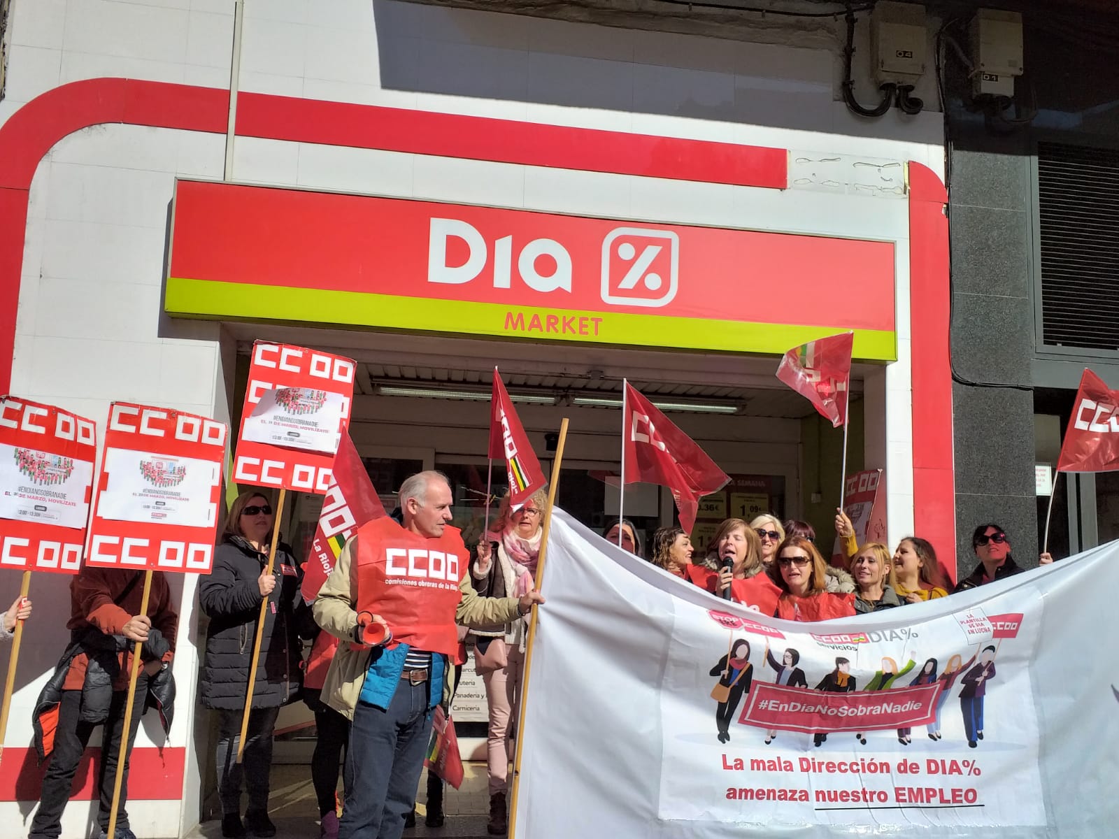 Huelga en Supermercados Dia en La Rioja